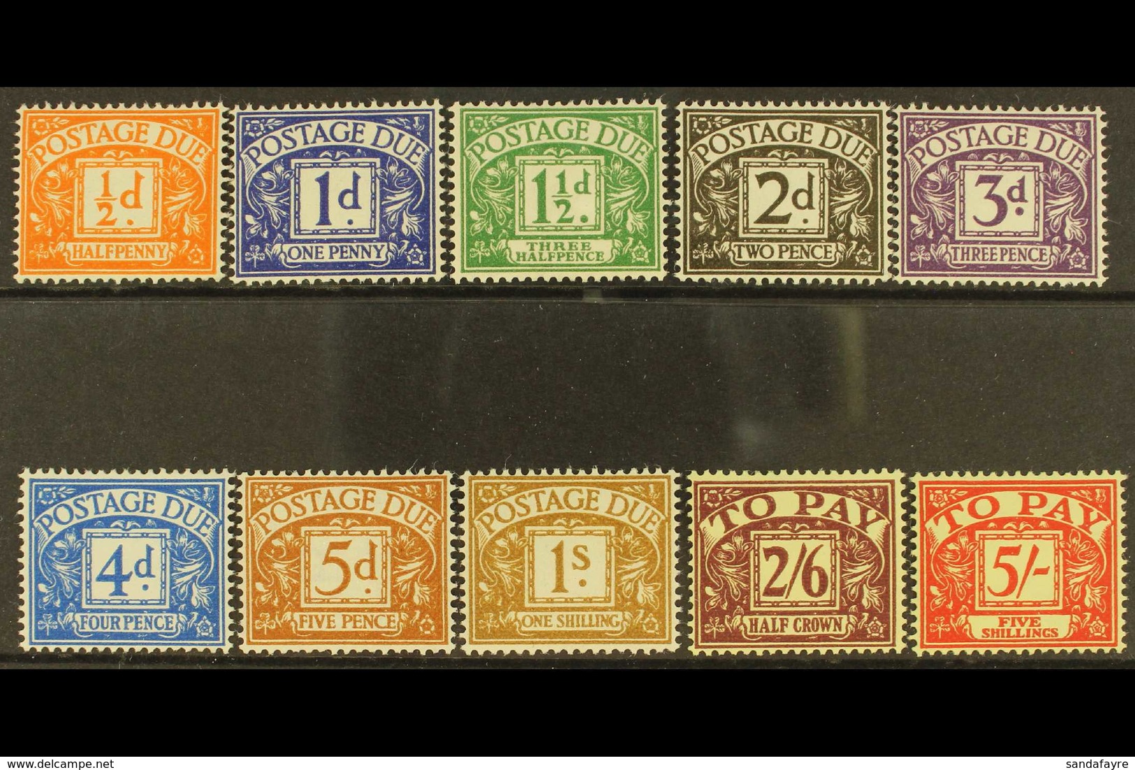 POSTAGE DUE 1955-57 Set Complete, D46/55, Very Fine Mint, Cat £425 (10 Stamps) For More Images, Please Visit Http://www. - Otros & Sin Clasificación