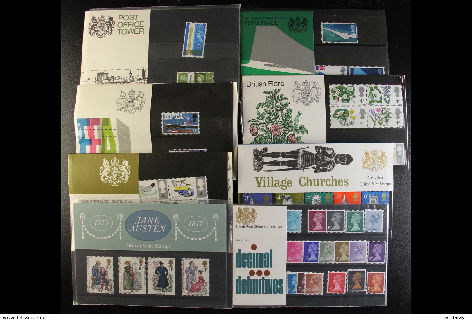 PRESENTATION PACKS 1964-1981 ALL DIFFERENT Collection Of Commemorative And Definitive/Regional Packs. Note Commem Packs  - Autres & Non Classés