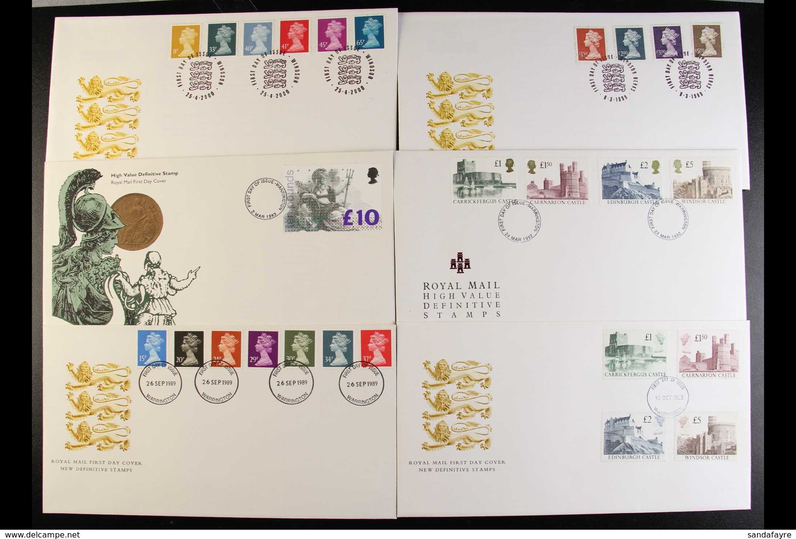 1988-2003 DEFINITIVE FDC'S All Different Illustrated And Unaddressed, Including Castles And Small Machin High Values, Br - FDC