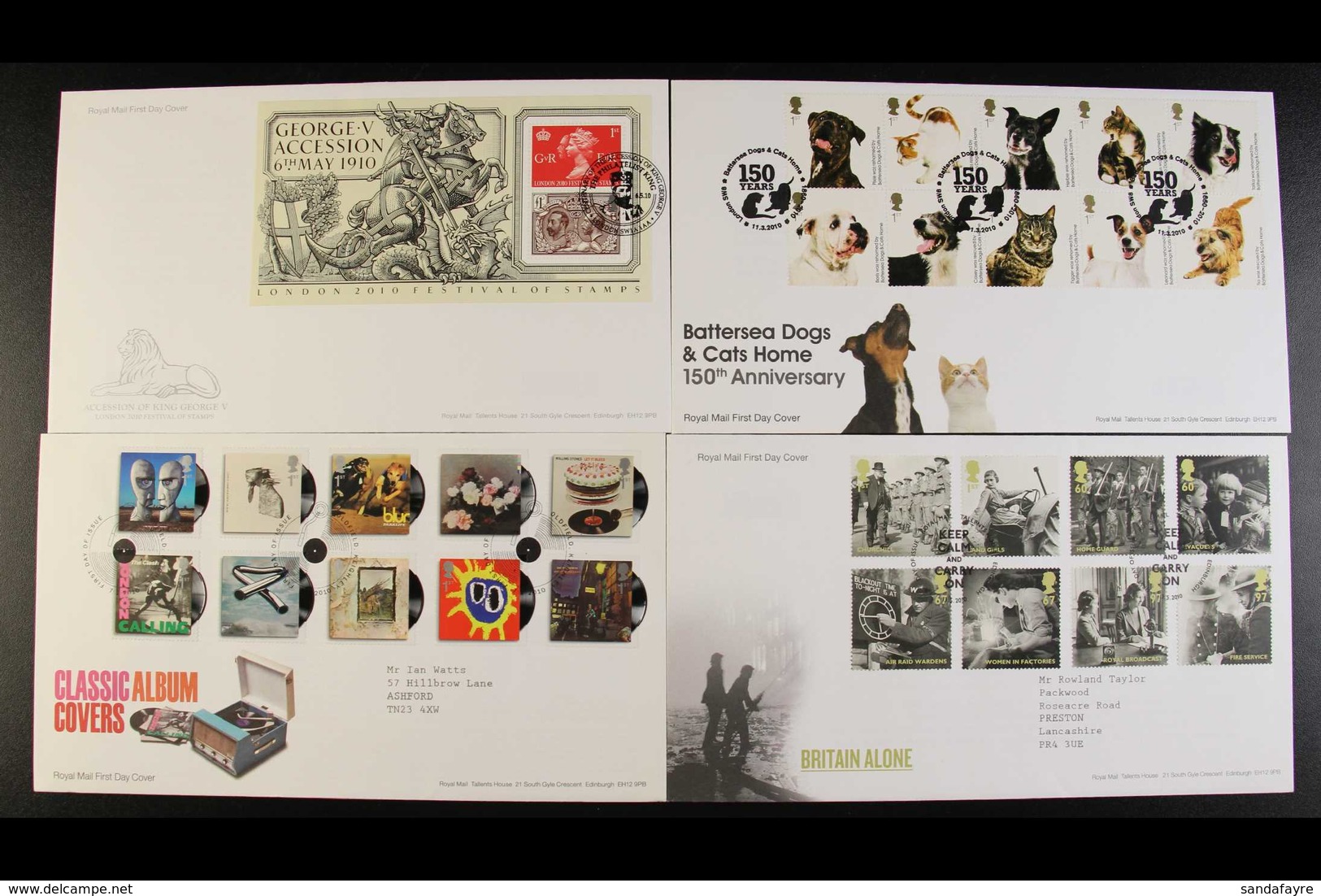 2010-11 FIRST DAY COVERS GROUP A Delightful  Group Of Commemorative FDCs, From 2010 Album Covers, Incl. 2010 & 2011 "Pos - FDC