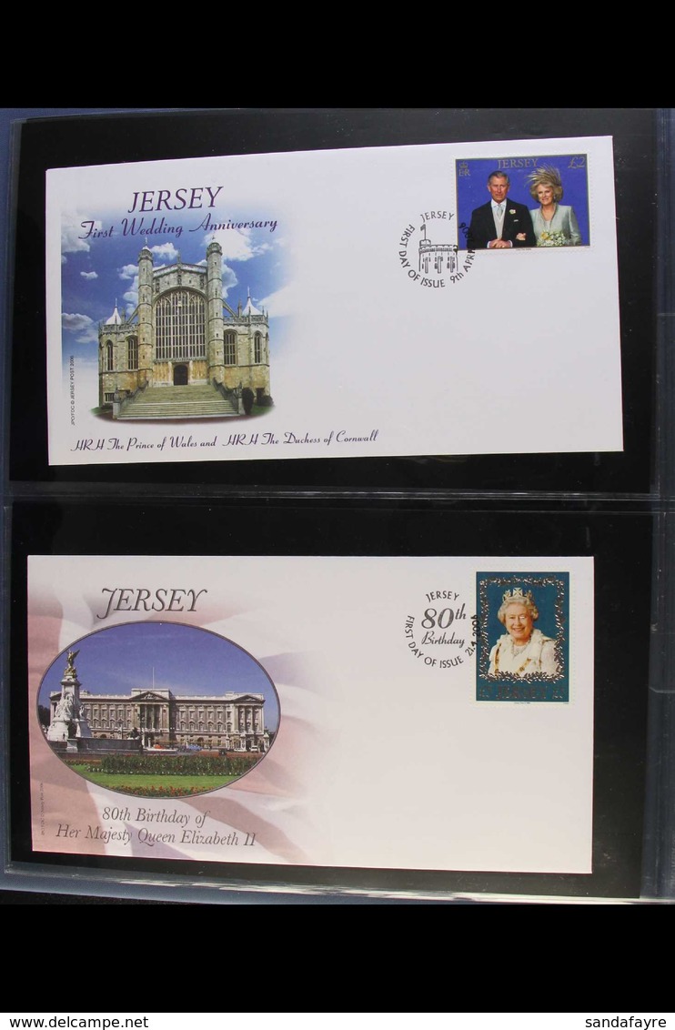 JERSEY FIRST DAY COVERS 2006-2012 COMPLETE COLLECTION Of All Different Illustrated Unaddressed First Day Covers Housed I - Sonstige & Ohne Zuordnung