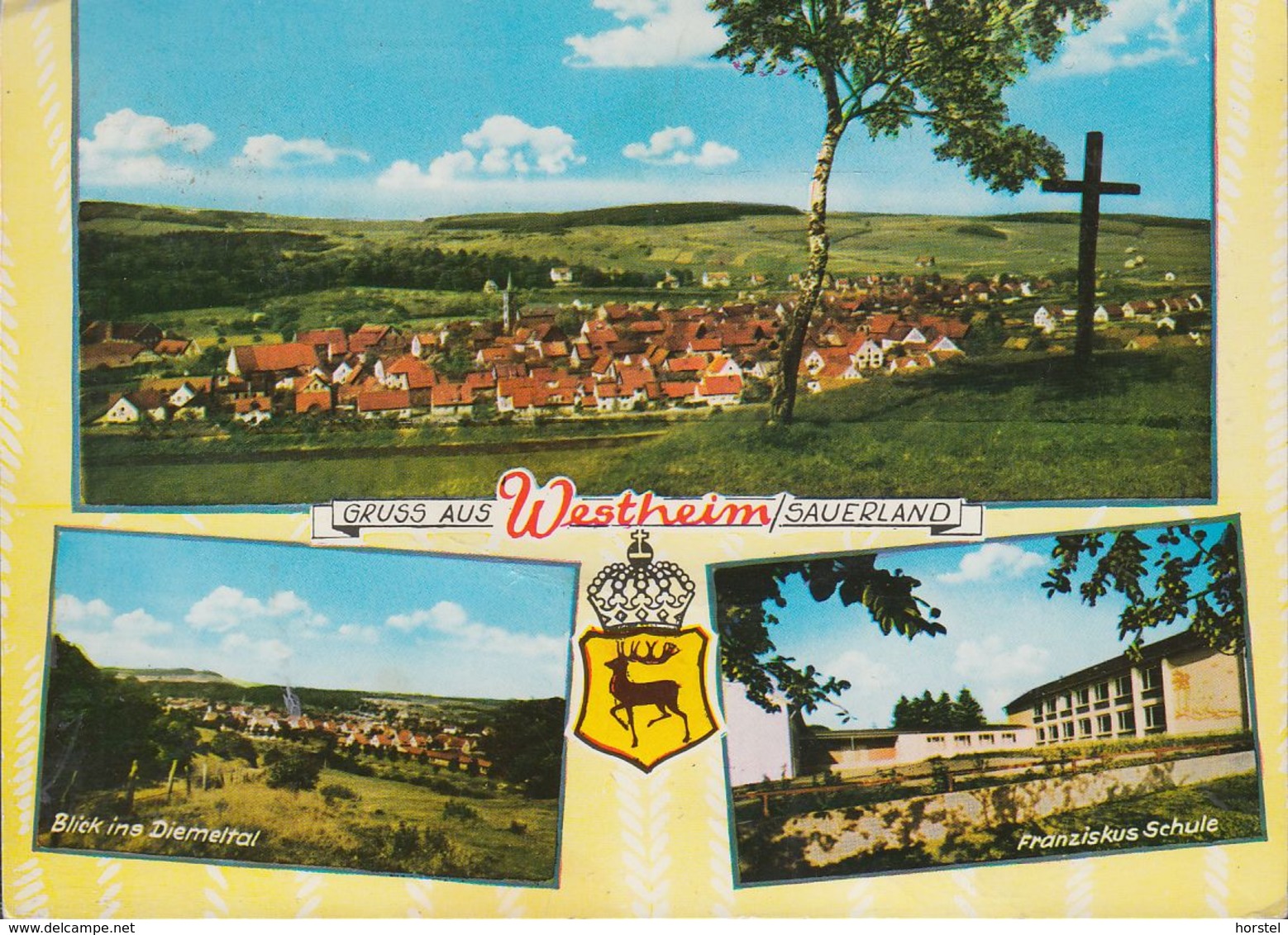 D-34431 Marsberg, Westheim - Sauerland - Alte Ansichten - Wappen - Schule - Nice Stamp - Brilon