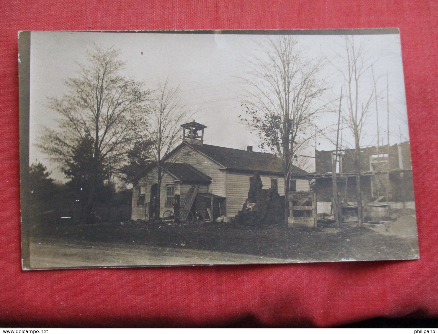 RPPC Old School House New Brick House Being Built Next To It ---- -.ref 2808 - To Identify