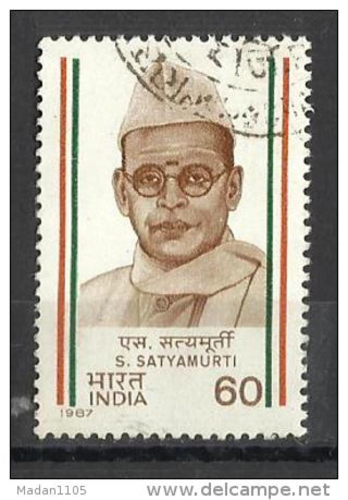 INDIA, 1987, S Satyamurti, (1887-1943), Political Reformer, And Martyr, 1 V,  FINE USED - Used Stamps