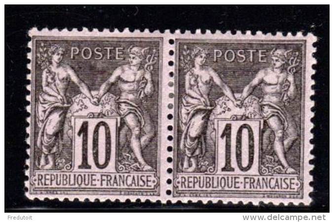 FRANCE - TYPE SAGE -  N° 103 *  En Paire - 1898-1900 Sage (Type III)