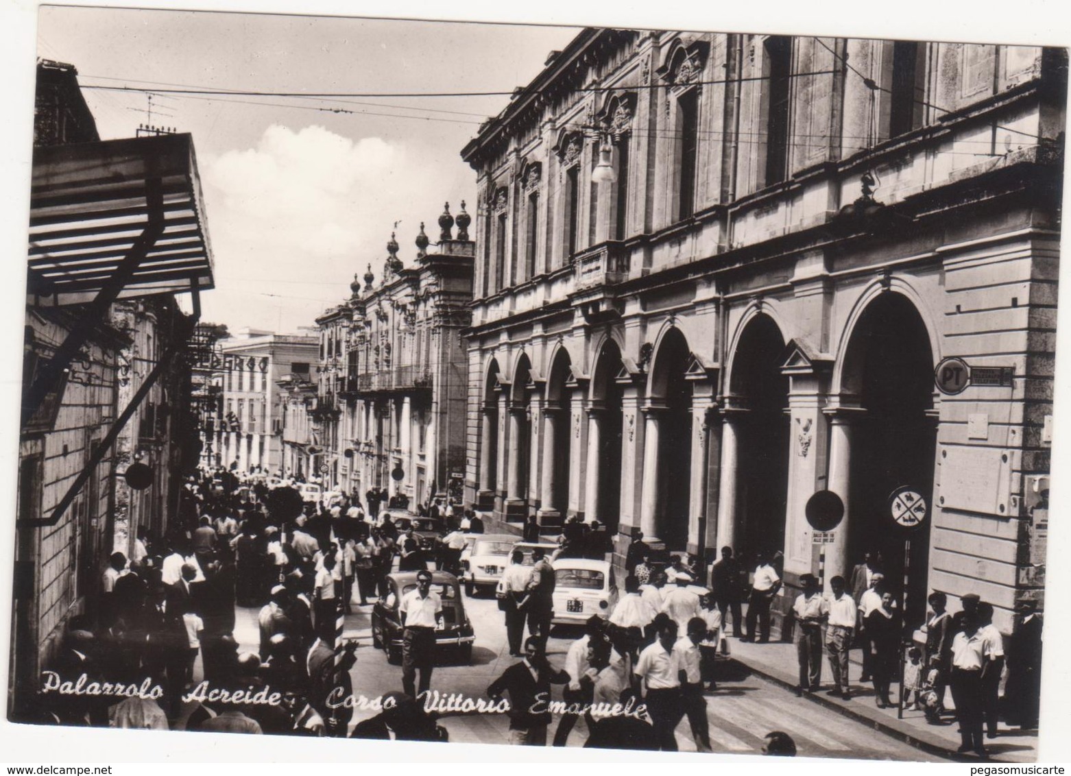 M168 PALAZZOLO ACREIDE SIRACUSA CORSO VITTORIO EMANUELE ANIMATISSIMA 1960 CIRCA - Siracusa