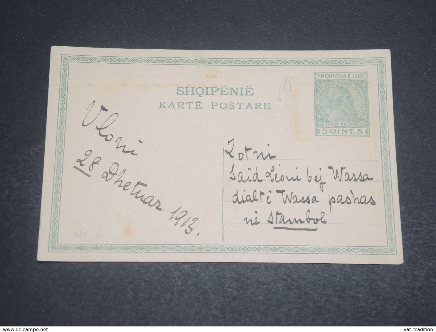 ALBANIE - Entier Postal De Vloni En 1913 Pour Istambul - L 12233 - Albanie