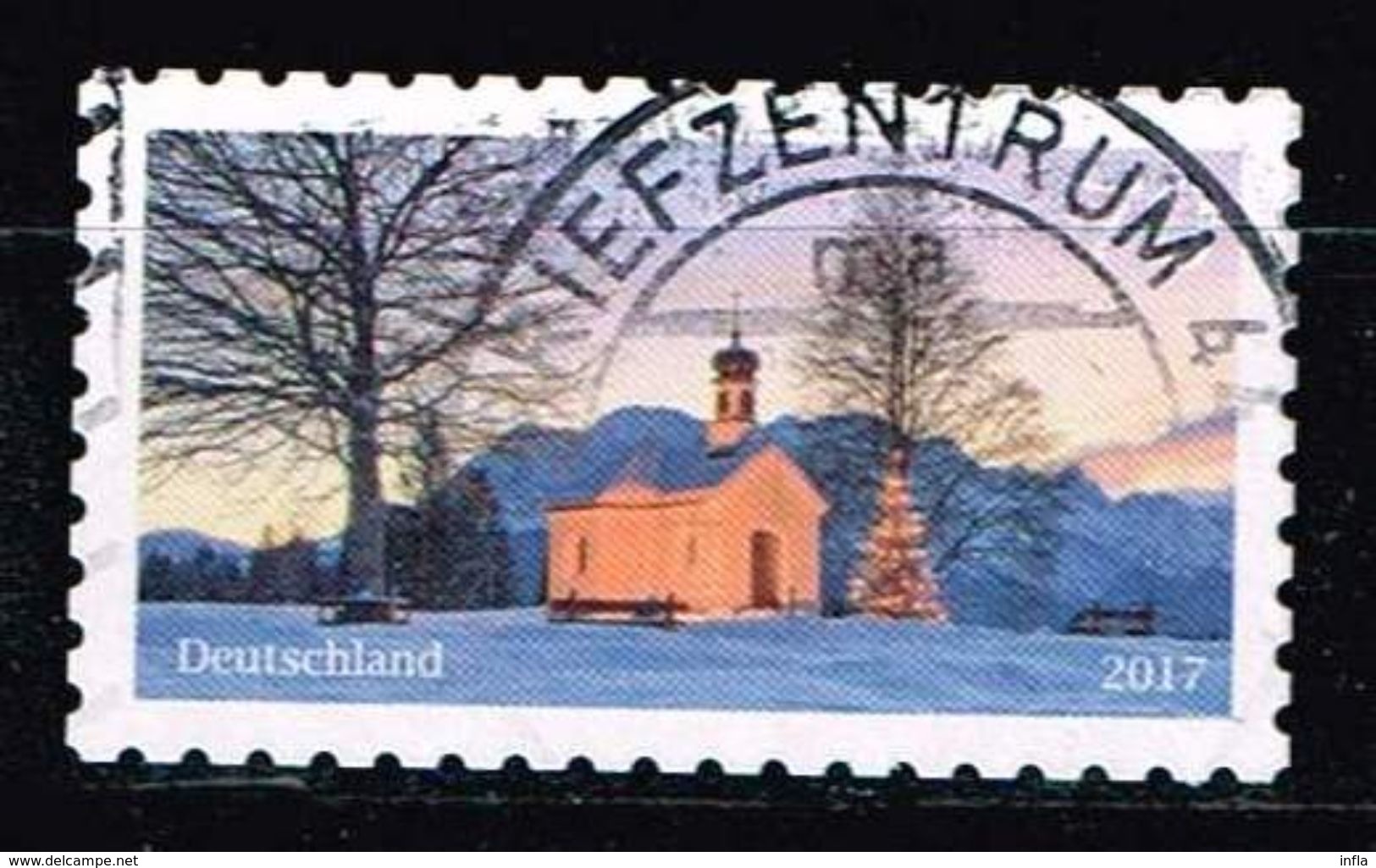 Bund 2017, Michel# 3346 O Weihnachtliche Kapelle, Selbstklebend, Self-adhesive - Gebraucht