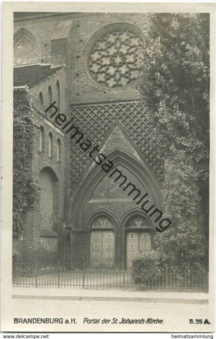 Brandenburg A. H. - Portal Der St. Johannis Kirche - Foto-AK 30er Jahre - Verlag Ludwig Walter Berlin - Brandenburg