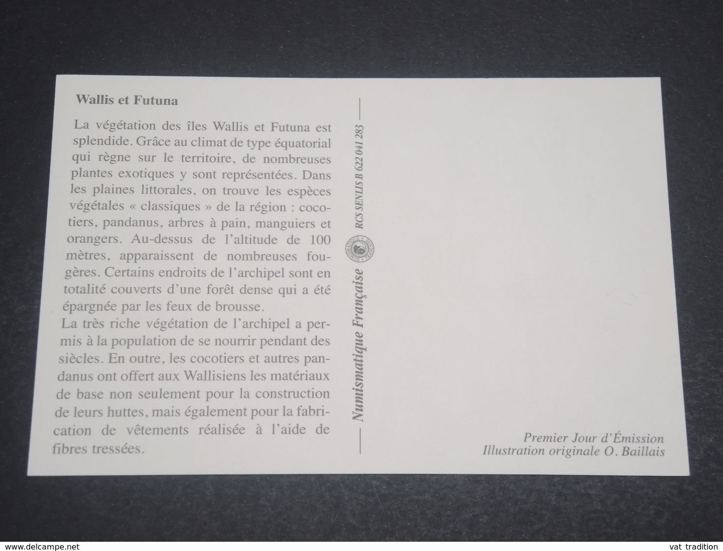 WALLIS & FUTUNA - Carte Maximum 1996 Fleurs - L 12267 - Maximumkaarten