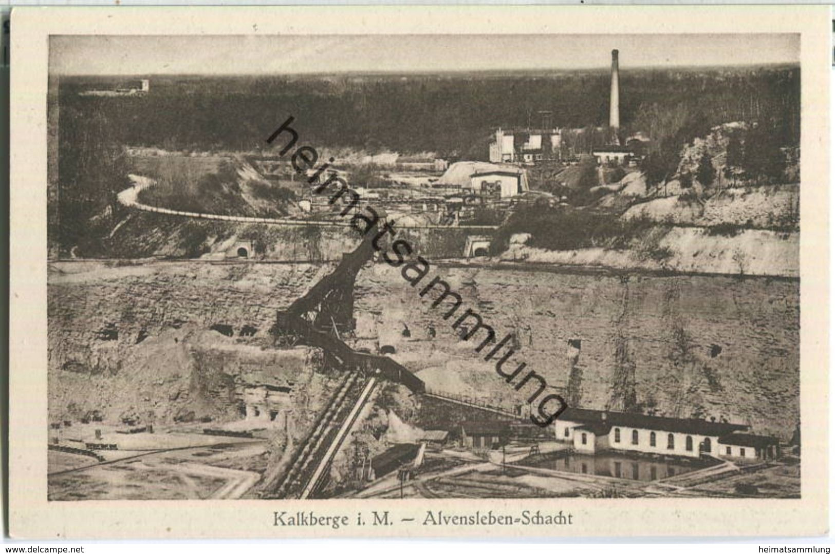 Kalkberge - Alvensleben-Schacht - Verlag W. Meyerheim Berlin - Rüdersdorf