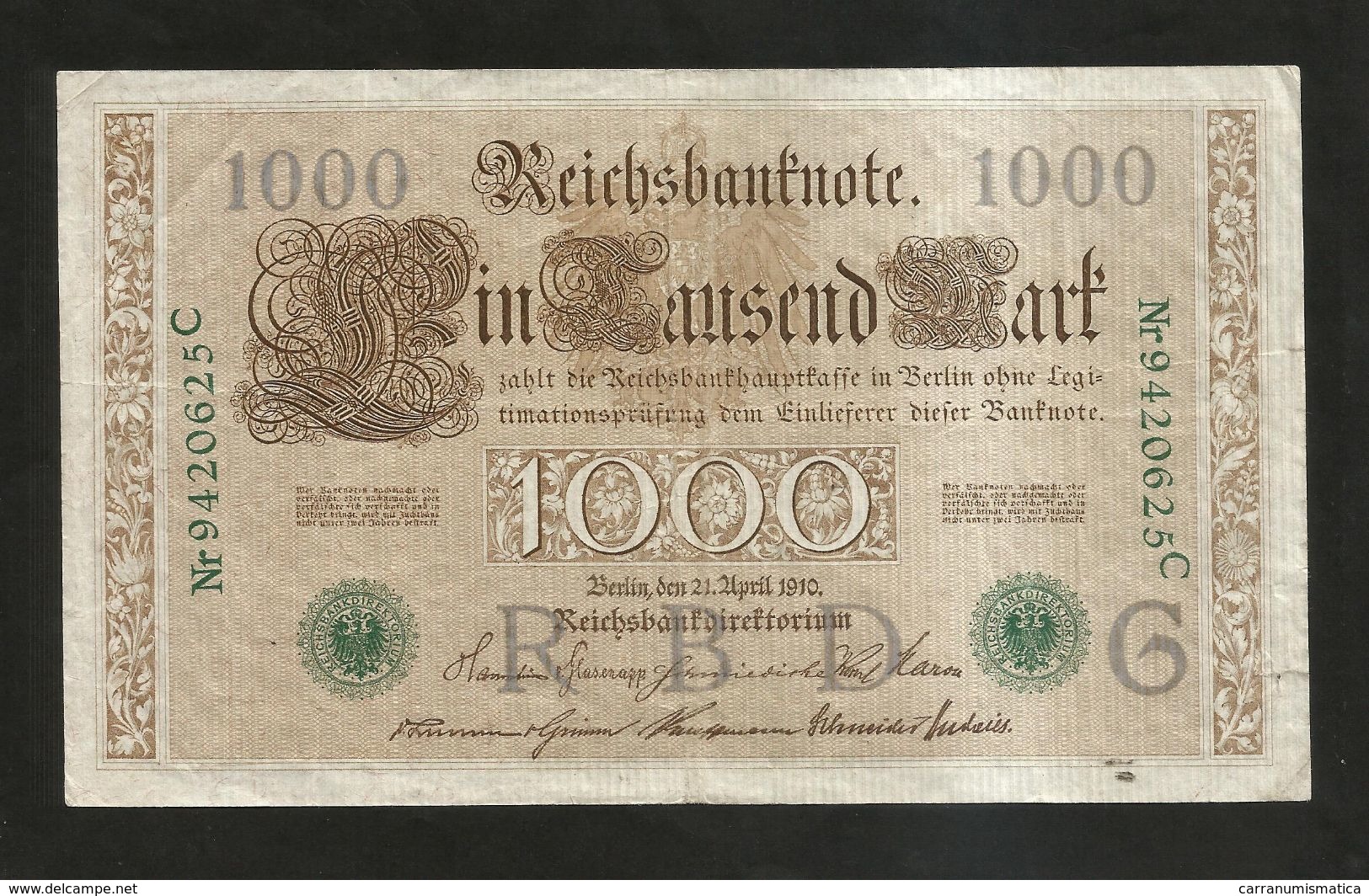 DEUTSCHES REICH / GERMANY - Reichsbanknote 1000 MARK ( Berlin 1910 ) - 1000 Mark