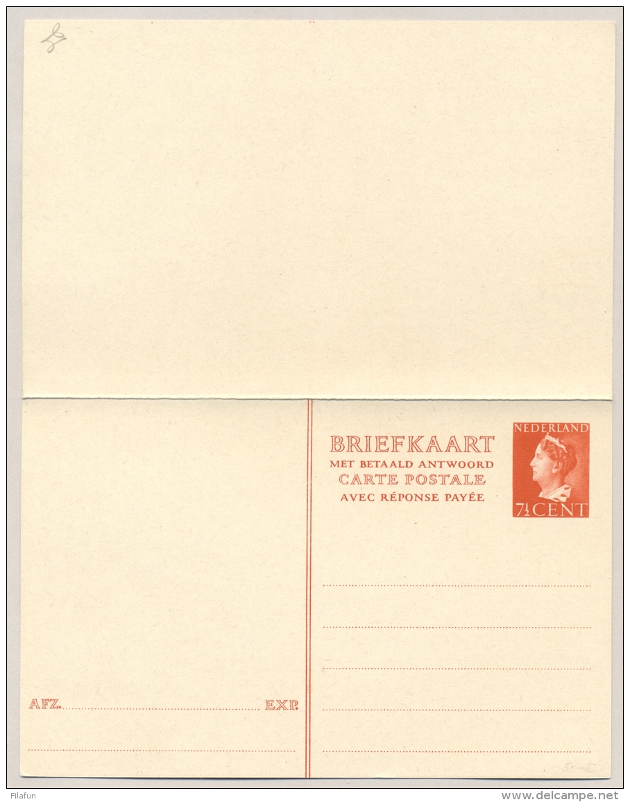 Nederland - 1947 - 7,5 + 7,5 Cent Konijnenburg, Briefkaart G290 - Ongebruikt - Postal Stationery