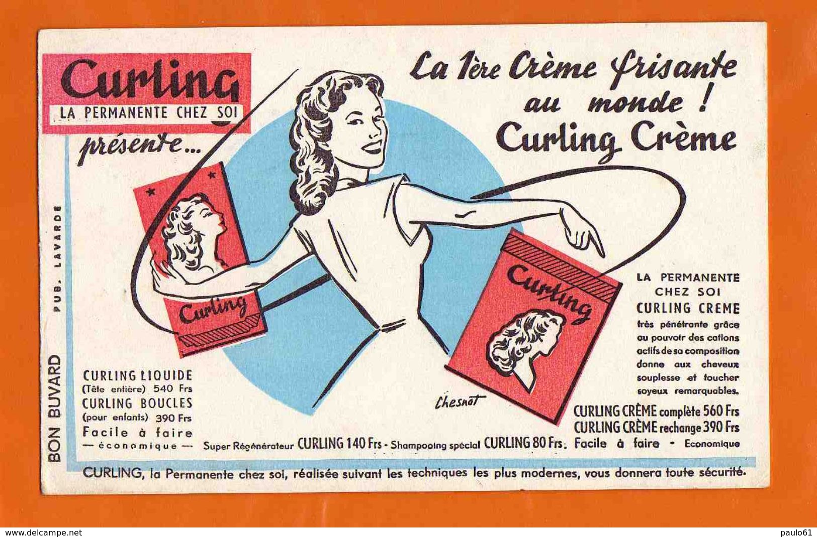 Buvard  : CURLING La Permanente Chez Soi Creme Frisante - Perfume & Beauty