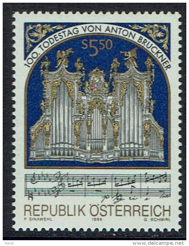 Österreich 1996, "100. Todestag Von Anton Bruckner", MiNr 2184,  Postfrisch - Unused Stamps