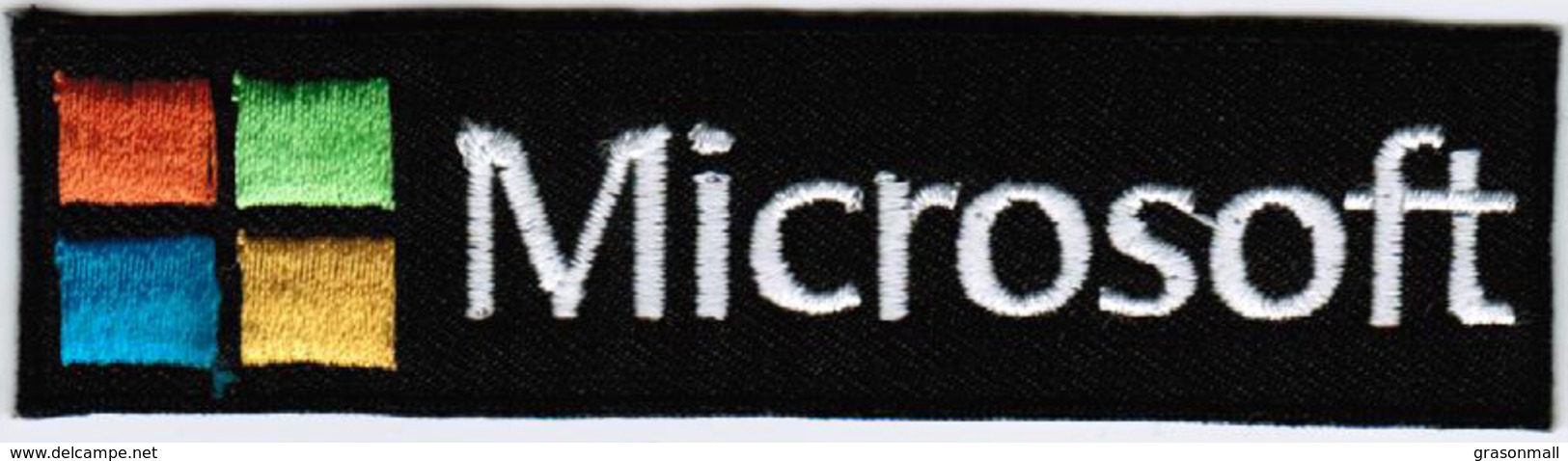 Microsoft BLACK Badge Iron On Embroidered Patch - Patches