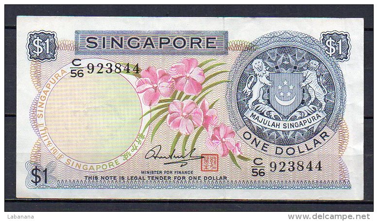 534-Singapour Billet De 1 Dollar 1967-72 C56 - Singapour