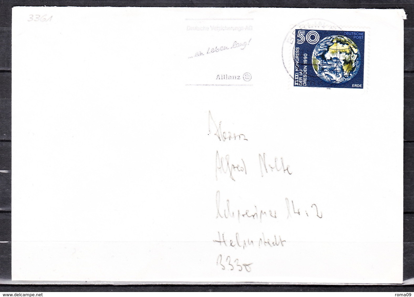 B-1138, DDR, MiNr. 3361, EF Auf Brief - Cartas & Documentos