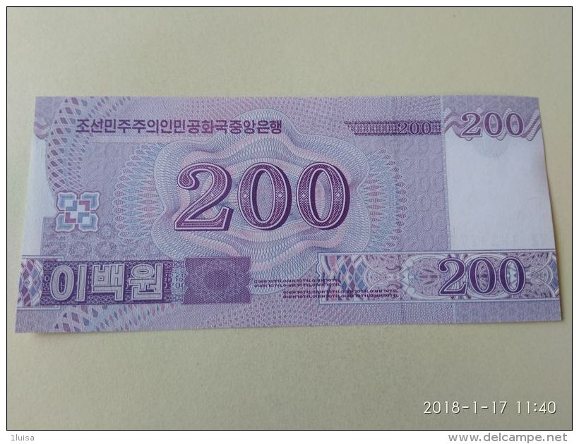 200 Won 2008 - Korea, North