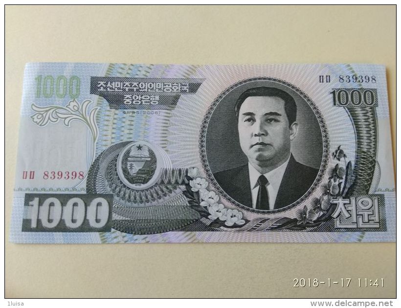 1000 Won 2002 - Corea Del Nord