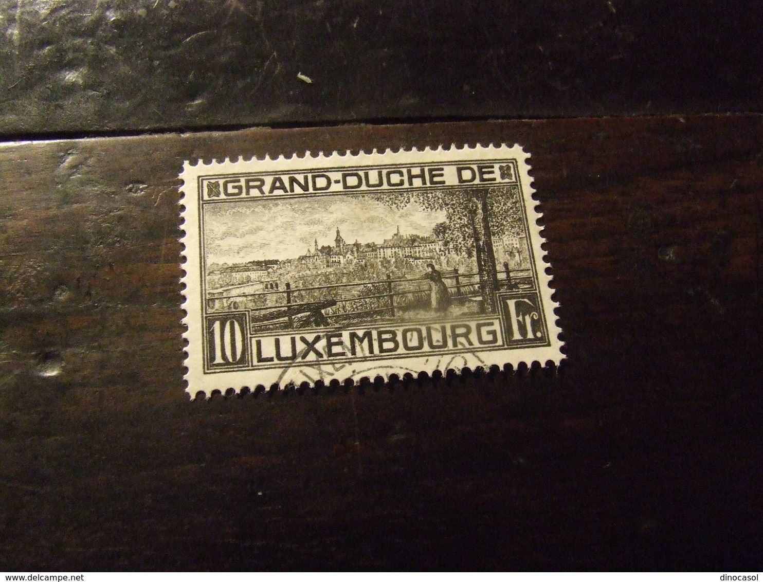 LUSSEMBURGO 1923 VEDUTE 10 F USATO - Oblitérés