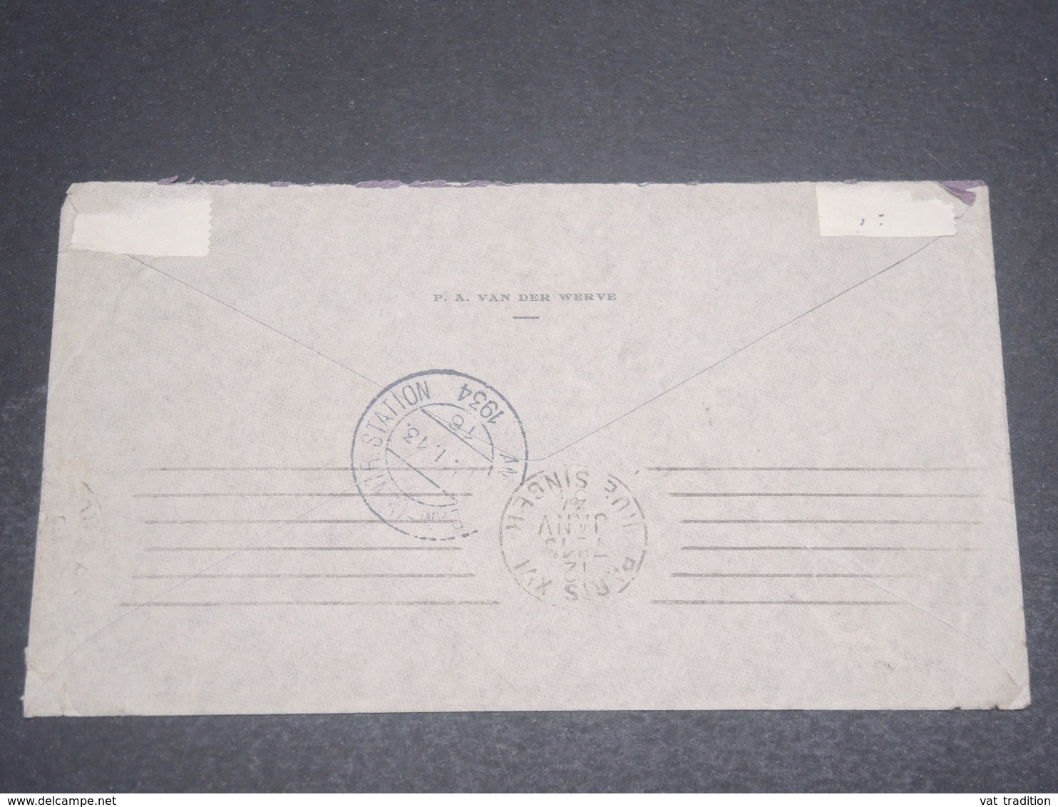 INDES NÉERLANDAISES  - Enveloppe Par " Chasseur Postal " De Bandoeng Pour Paris En 1934 - L 12318 - Indes Néerlandaises