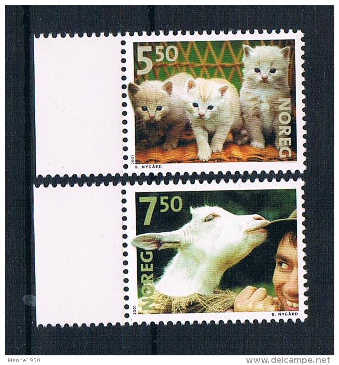 Norwegen 2001 Tiere Mi.Nr. 1409/10 Kpl. Satz ** - Ungebraucht