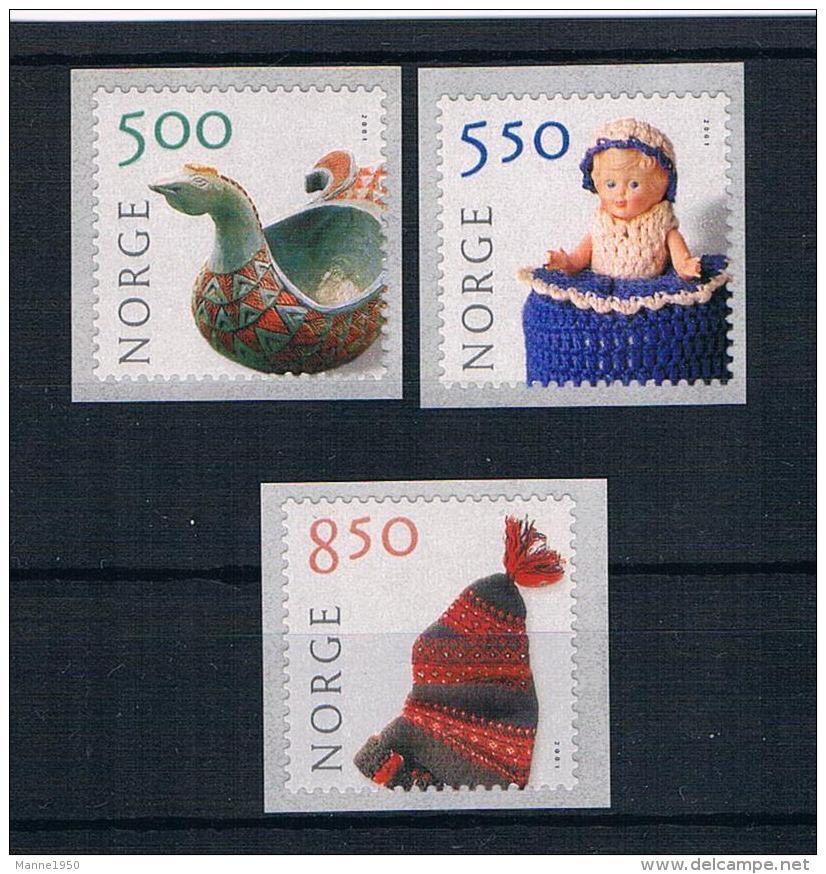 Norwegen 2001 Kunsthandwerk Mi.Nr. 1389/91 Kpl. Satz ** - Ungebraucht