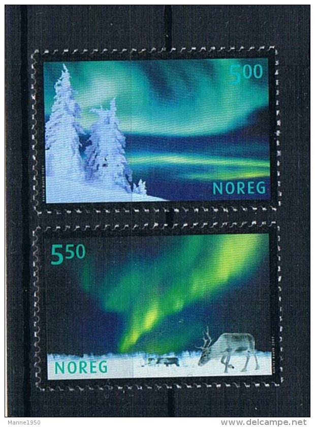 Norwegen 2001 Polarlicht Mi.Nr. 1412/14 Kpl. Satz ** - Ungebraucht