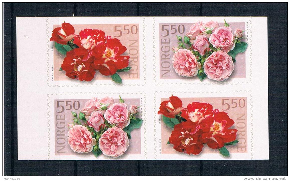 Norwegen 2001 Rosen Mi.Nr. 1392/93 Kpl. Satz ** - Ungebraucht