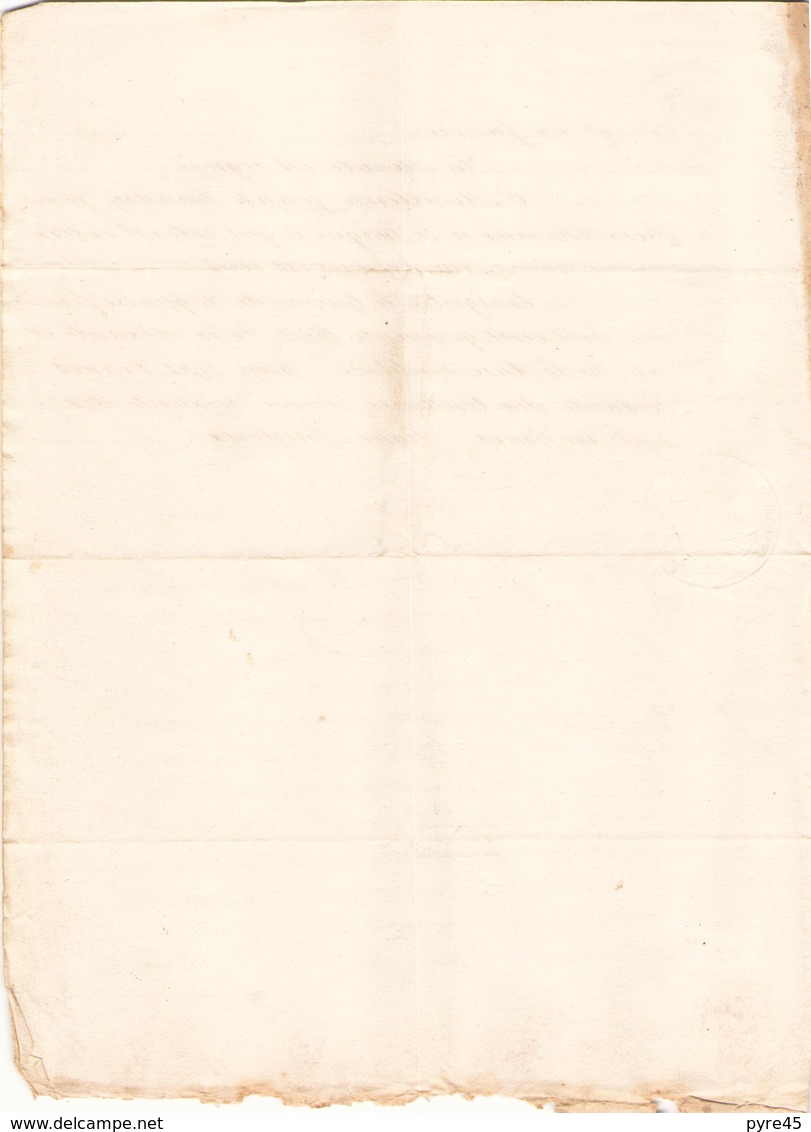 ACTE NOTARIE DU 26 JANVIER 1843 VENTE D UN TERRAIN DE LABOUR A BATZ - Manuscripts
