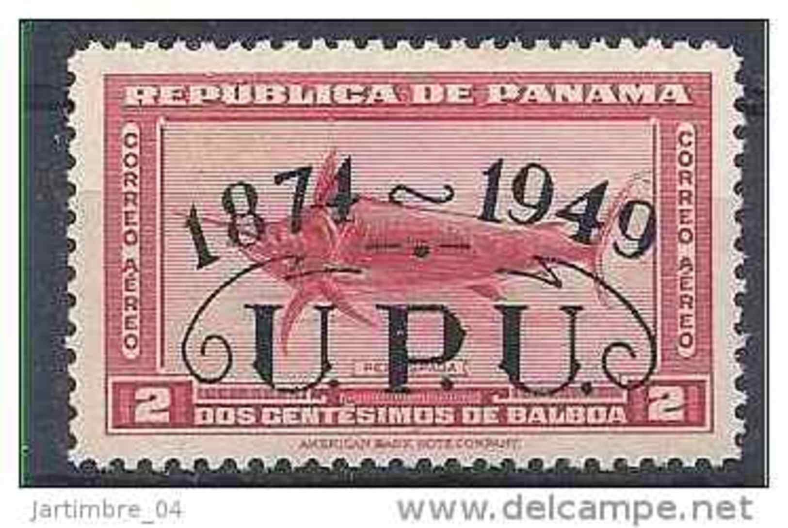 1949 PANAMA PA 108 A**  U.P.U, Surchargé, Poisson, Espadon, Issu De Série - Panama