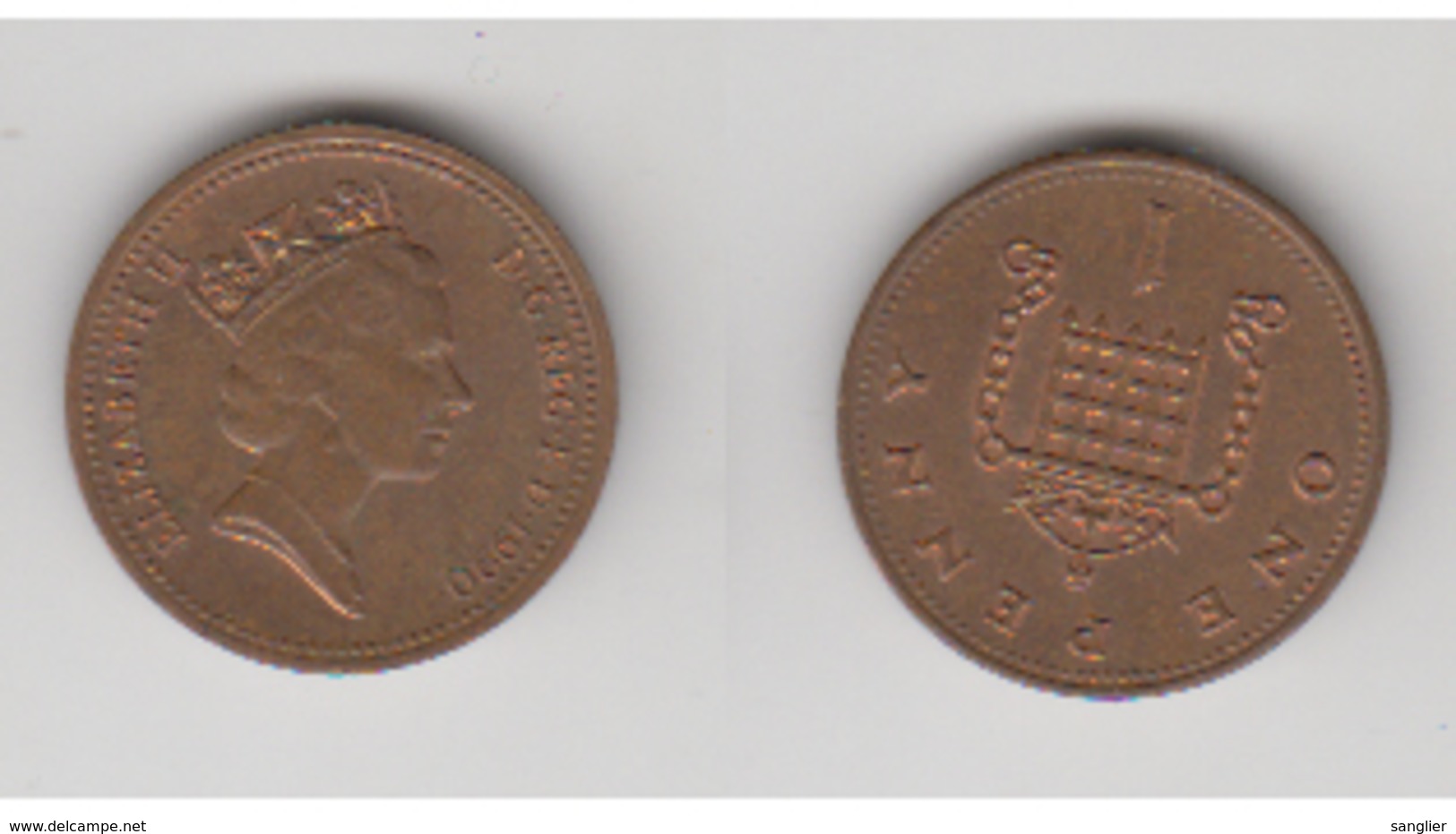 ANGLETERRE - ONE PENNY 1990 - 1 Penny & 1 New Penny