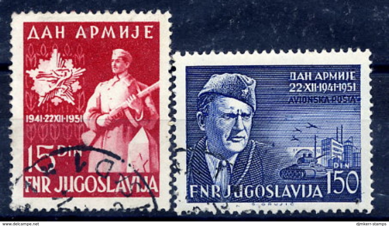 YUGOSLAVIA 1951 Army Day, Used.  Michel 675-76 - Used Stamps