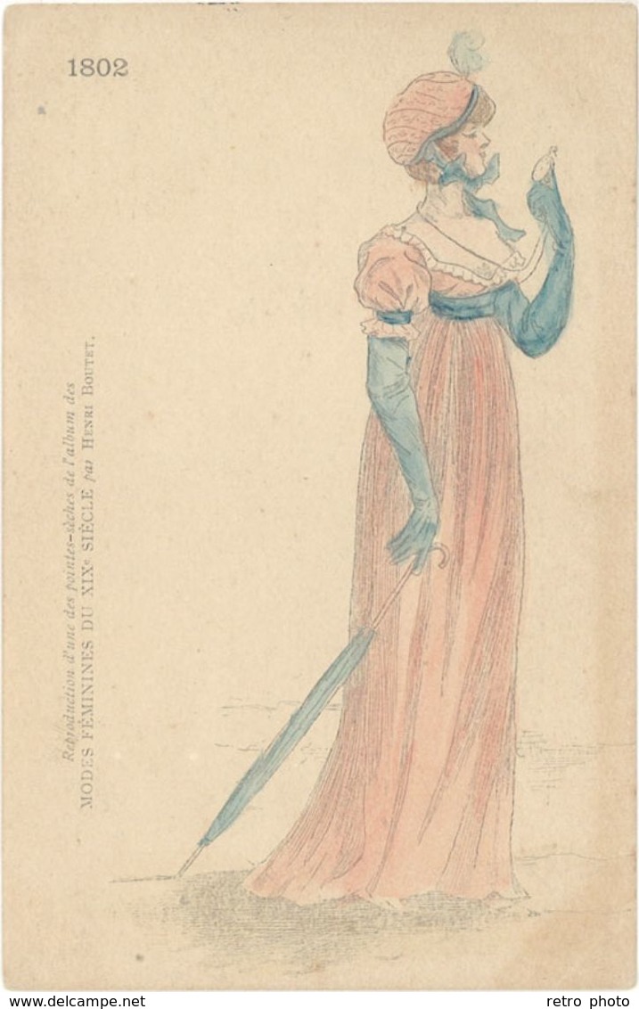 Cpa Henri Boutet 1802, Modes Féminines Du XIXe Siècle   ( ILL ) - Boutet