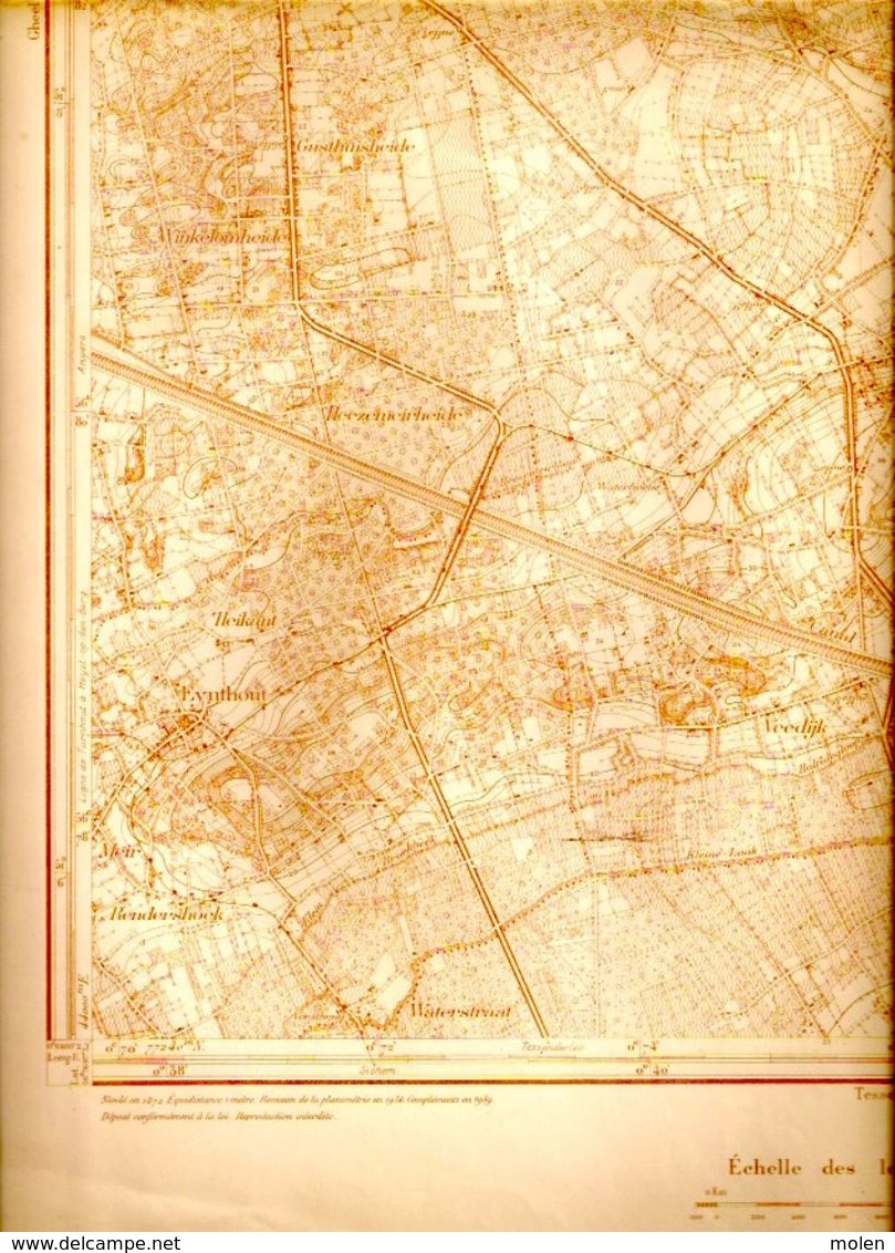 STAFKAART 17/5 Meting1872 MEERHOUT GESTEL EINDHOUT LIL BEL WINKELOM ZITTAART HESSIE Mol GEEL VOLMOLEN WINKELOMHEIDE S388 - Meerhout