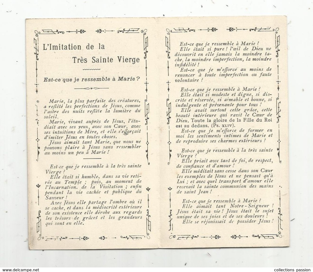 Image Pieuse , Religieuse , 4 PAGES , L'IMITATION DE LA TRES SAINTE VIERGE , N° 60, 2 Scans - Santini