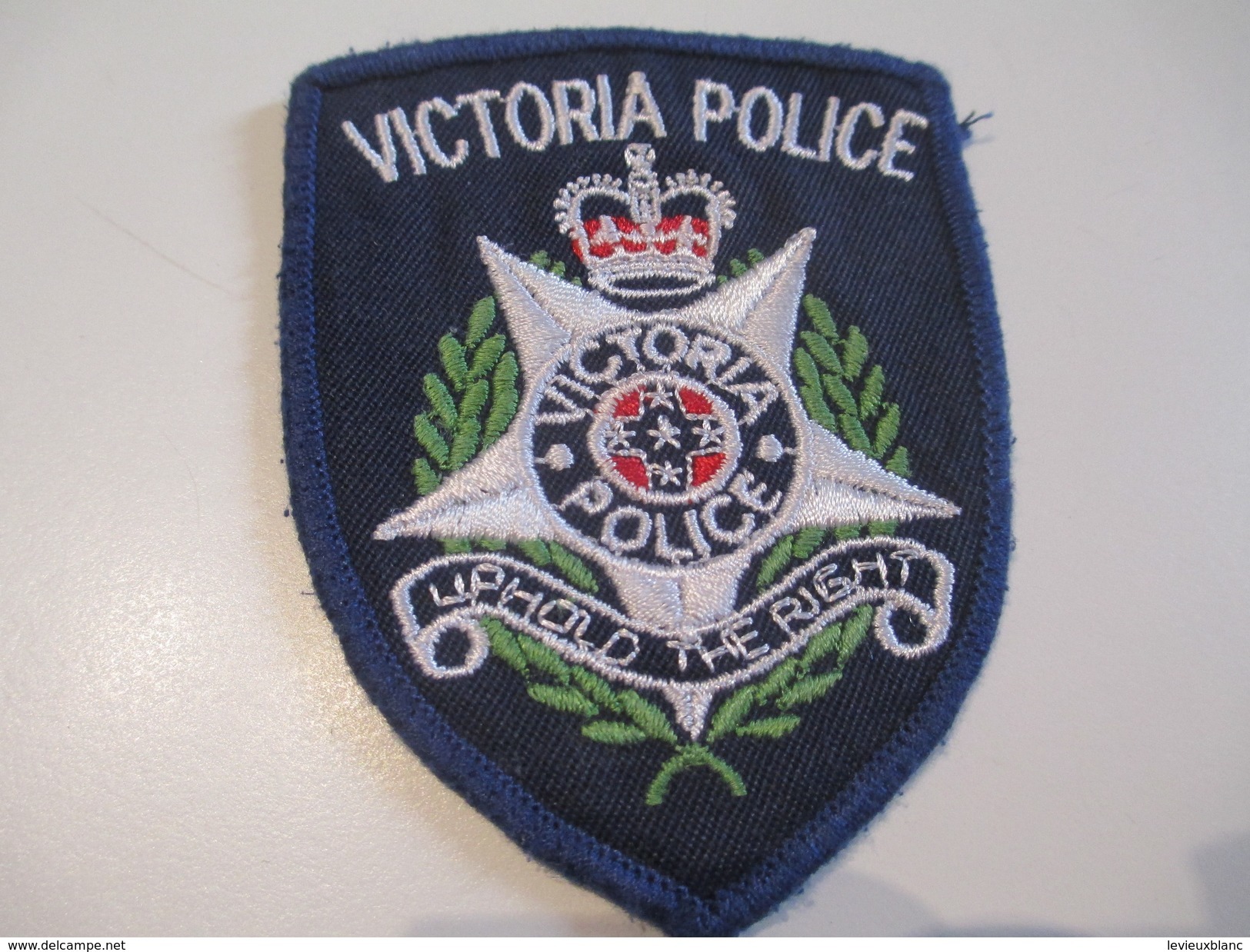 Ecusson Tissu Ancien /Police / CANADA /Victoria Police/ Uphold The Right/ Années 1970 -1980  ET122bis - Ecussons Tissu