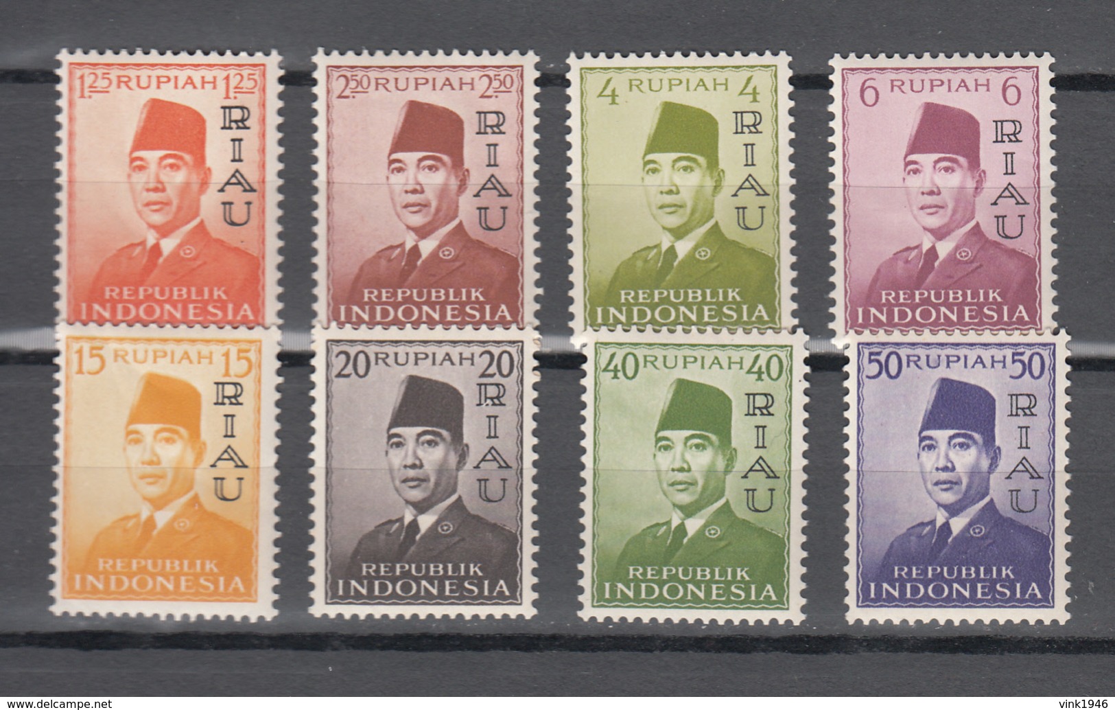 Indonesia 1960,7V,part Set,president Soekarno Ovpt R!AU,MNH/Postfris(A3534) - Indonesië