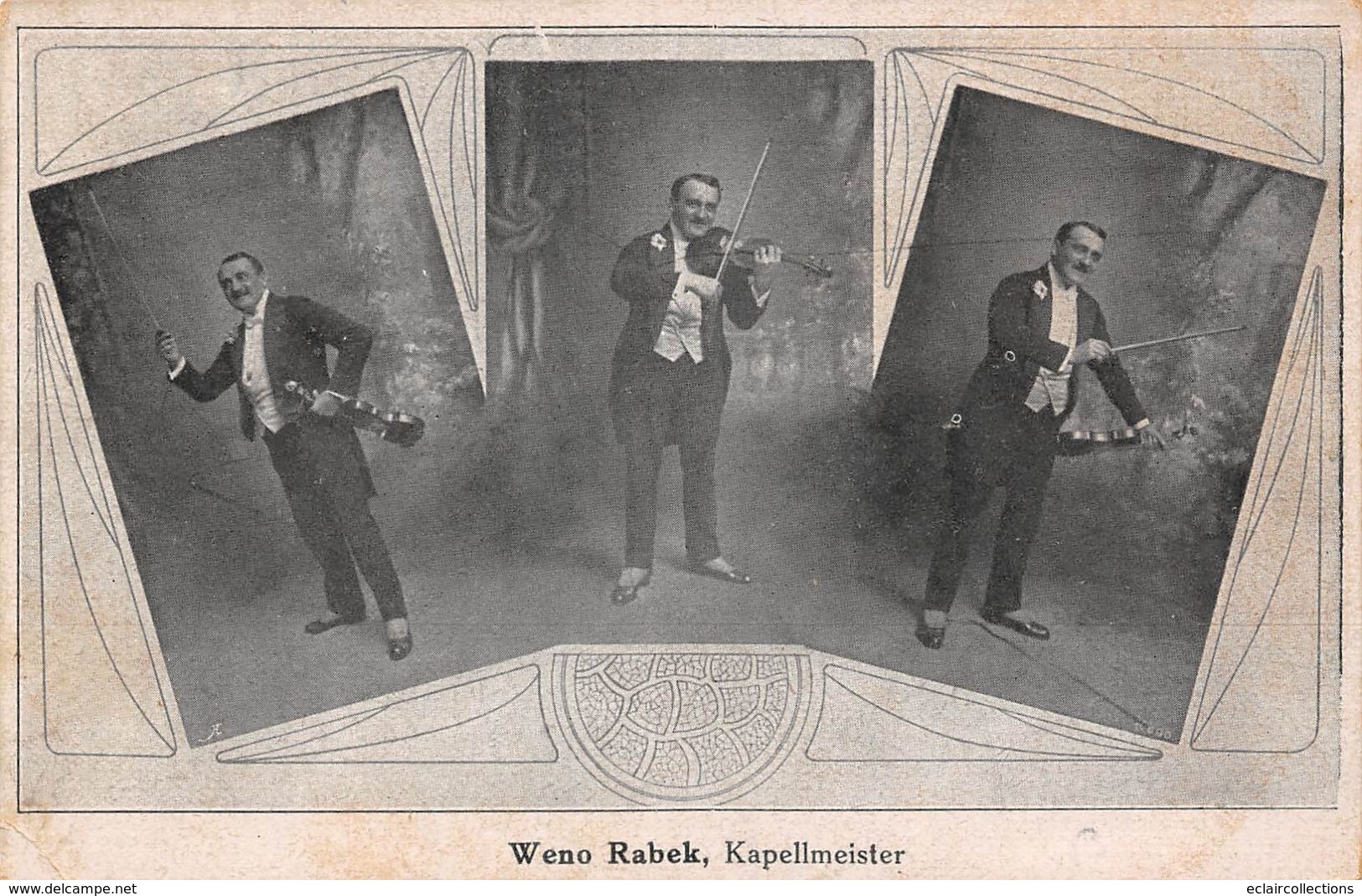 Musique. Instrument.Interprète  Violon      Weno Rabek      Kapellemeister      (voir Scan) - Musik Und Musikanten