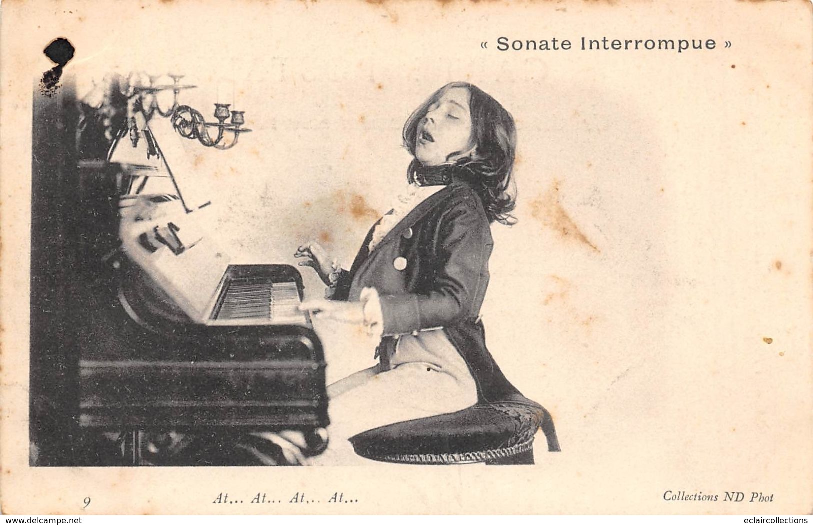 Musique. Instrument.Interprète   Piano Sonate interrompue  Série de 10 Cartes      (voir scan)