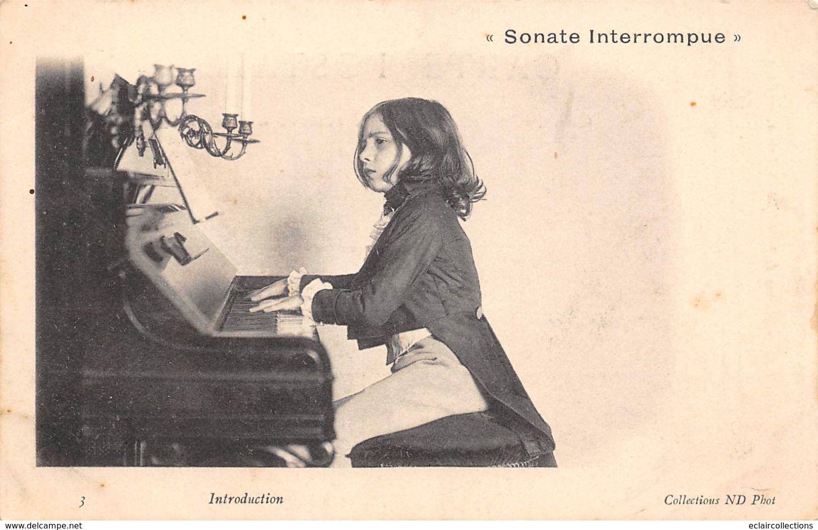 Musique. Instrument.Interprète   Piano Sonate interrompue  Série de 10 Cartes      (voir scan)