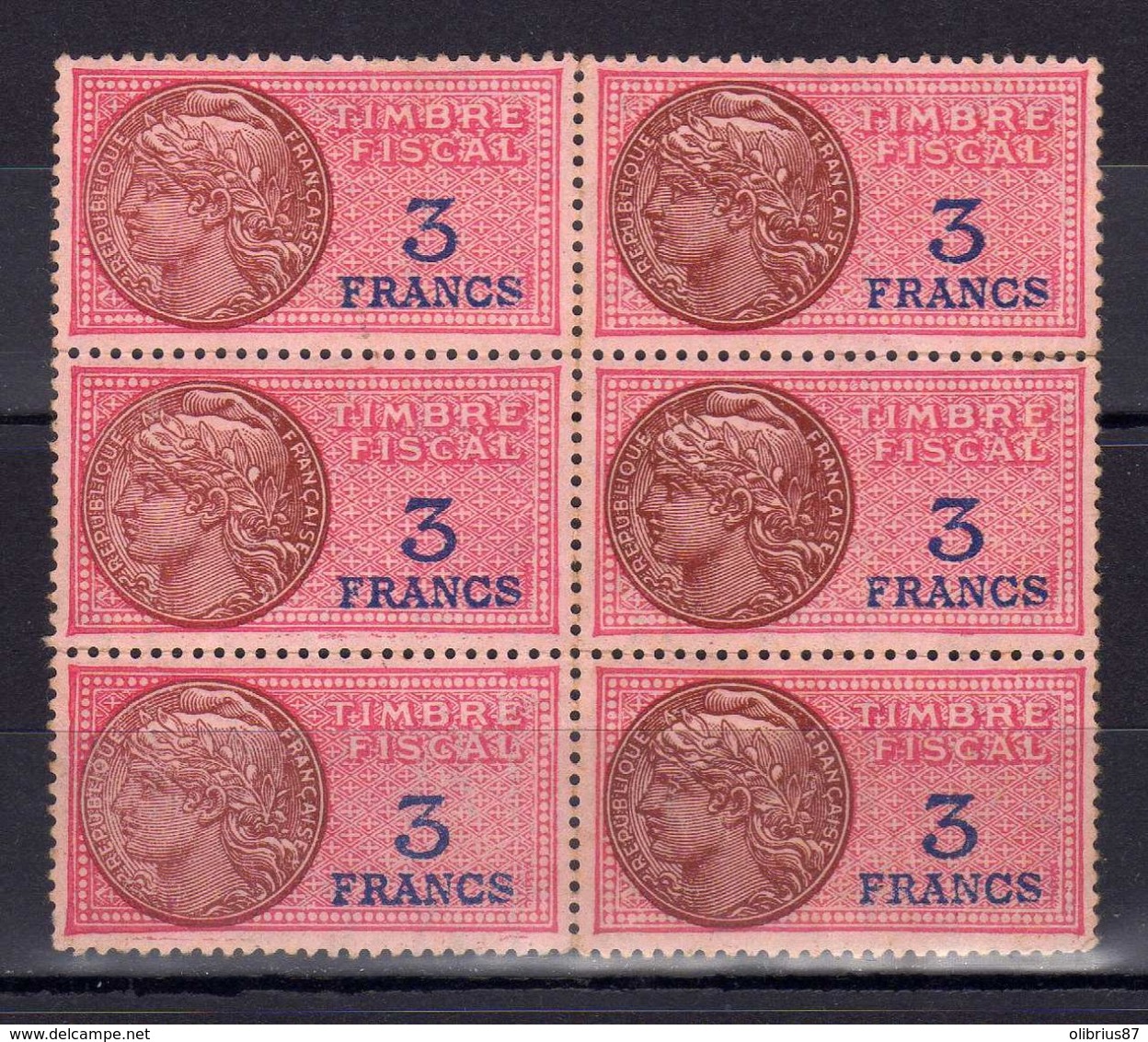 Timbres Fiscaux Neufs France Date Au Dos 15.4.53 - Otros & Sin Clasificación