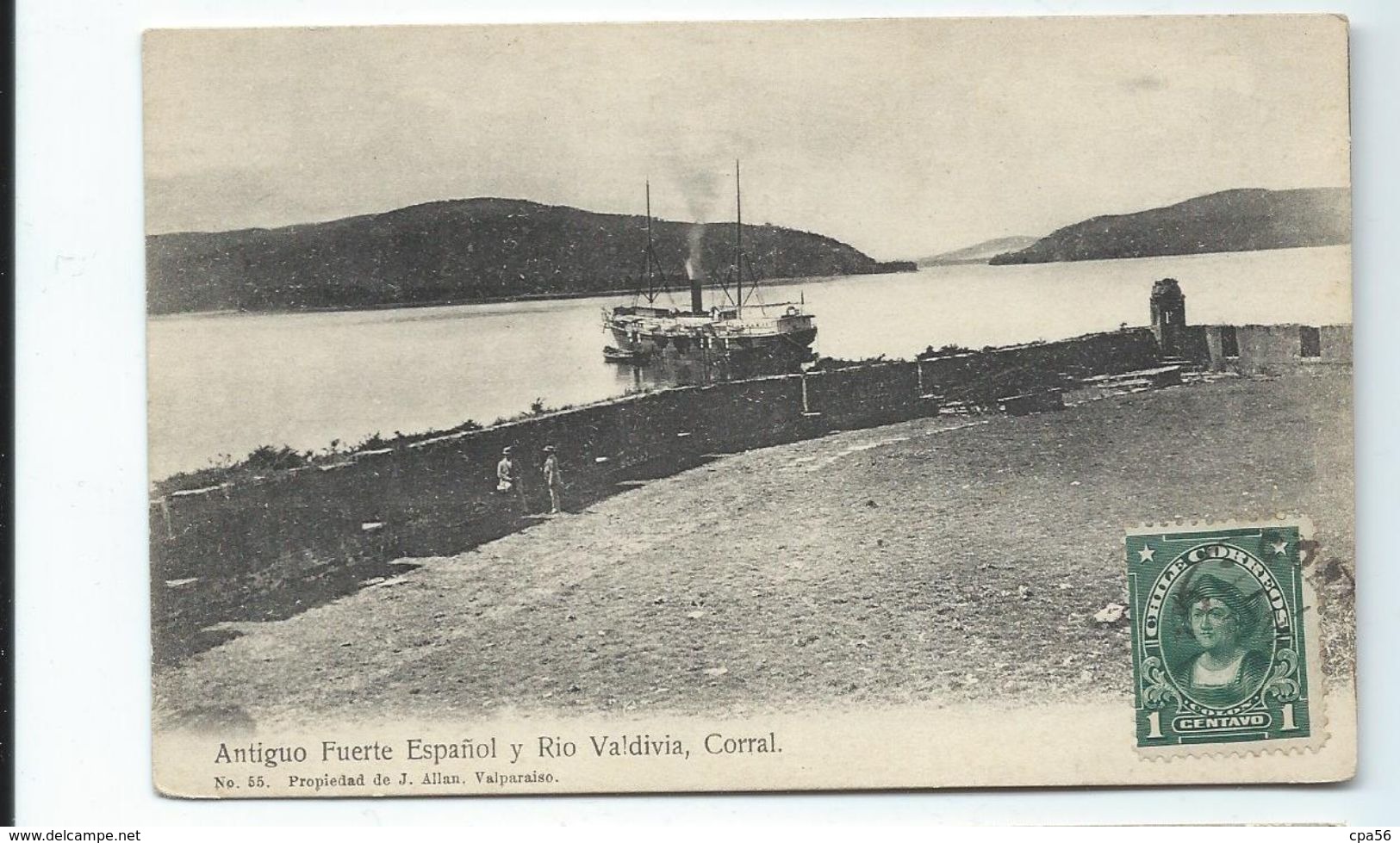 CHILI - Antiguo Fuerte Espanol Y Rio Valdivia - Corral - Old Postcard - Chile