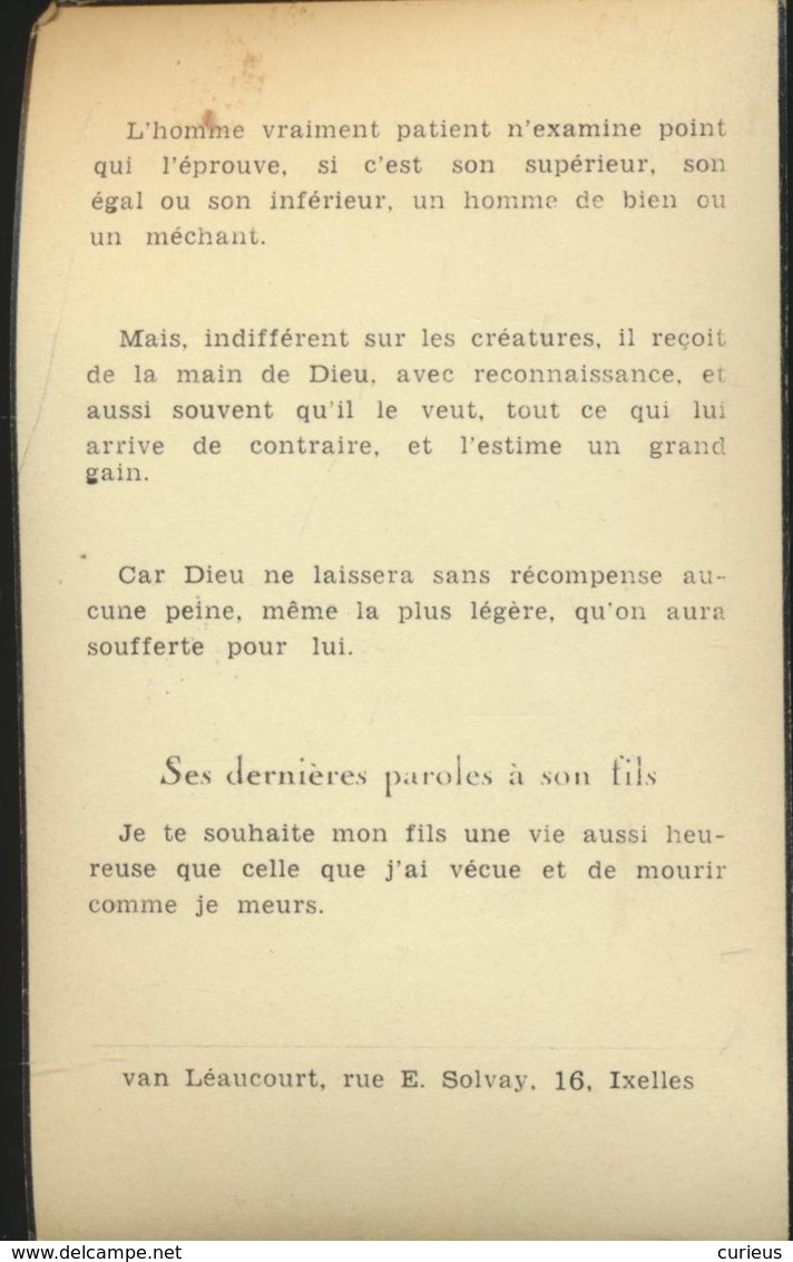 IMAGE MORTUAIRE* DOODSPRENTJE * NOBLESSE/ADEL * PAUL ROLIN HYMANS * GAND 1867 * BRUXELLES 1934 * PHOTO - Obituary Notices