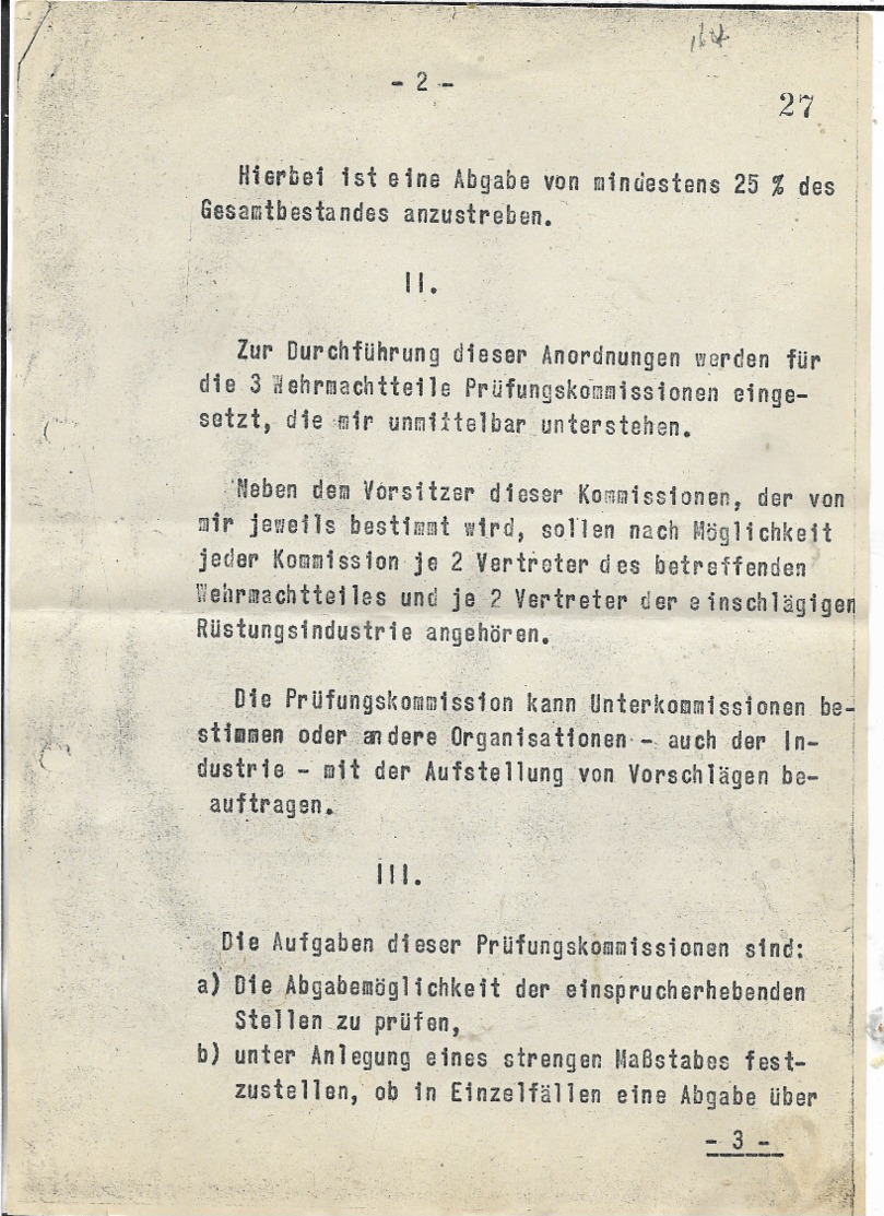 Abschrift/Geheime Reichssache! Entwurf Für Den Führererlass! - Briefe U. Dokumente