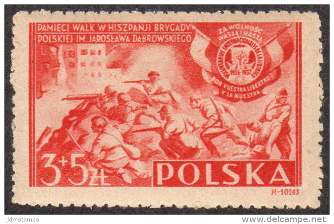 POL SC #B43 MNH 1946 Polish Volunteers In Spain CV $2.75 - Unused Stamps