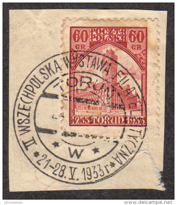 POL SC #B28 On-piece 1933 Philatelic Exhibition At Torun W/show Cancel CV $10.00 - Used Stamps