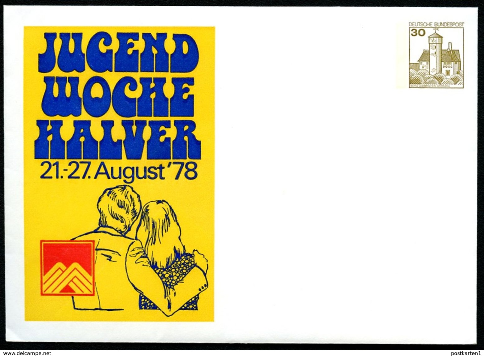Bund PU108 D2/009 Privat-Umschlag JUGEND-WOCHE HALVER ** 1978 - Enveloppes Privées - Neuves
