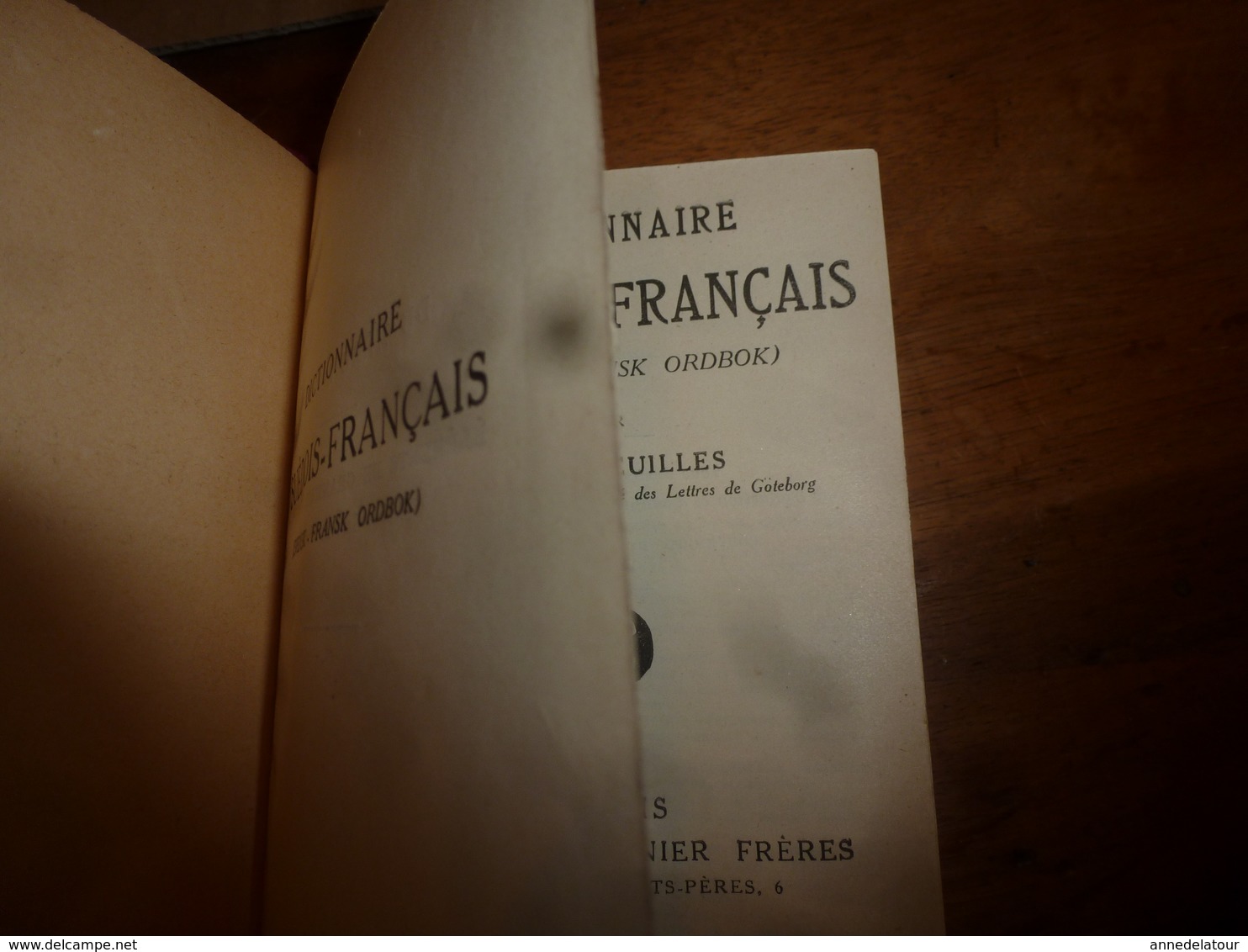 1924 Dictionnaire GARNIER --> Suédois - Français (SVENSK- FRANSK  ORDBOK ) Par P. Desfeuilles , Editions Garnier- Frères - Dictionnaires